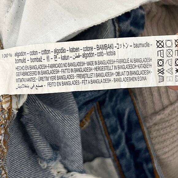 Zara Women's Jean Shorts Size 8 Cut Off Distressed Denim High Rise Medium Wash - Picture 5 of 5